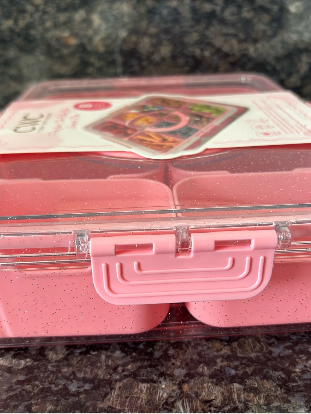 CWC Pink 8-Compartment Snack Box - Perfect On-The-Go Organizer - Picture 6 of 12